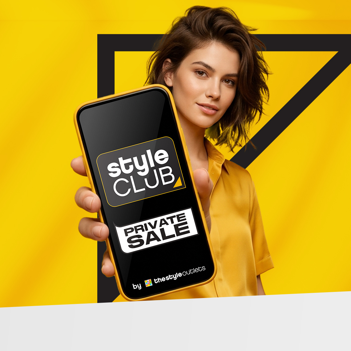 Woman holding Phone in Hand for Sale CLub Member